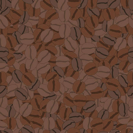 Seamless pattern with coffee beansのイラスト素材