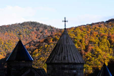 Goshavank Monastery is located about 20 miles east of Dilijan, Armeniaのeditorial素材