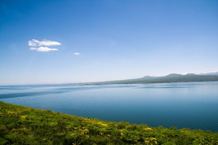 Beautiful view of lake and mountains