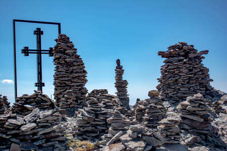 Cross in the mountains of Armeniaの写真素材