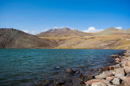 Small mountain lake. Beautiful landscape with a lake