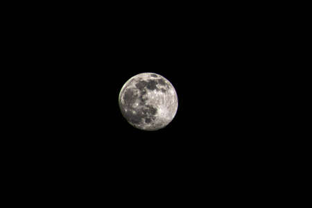 Moonlight night. Big moon in the night skyの写真素材