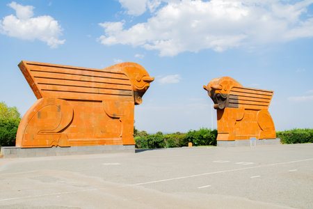Sardarapat Memorial Complex - is a monument that was erected in honor of the victory of the Armenian troops over the Turkish invaders in 1918のeditorial素材