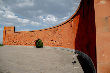 Sardarapat Memorial Complex - is a monument that was erected in honor of the victory of the Armenian troops over the Turkish invaders in 1918のeditorial素材