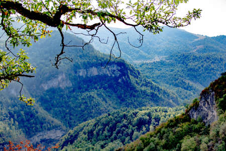 Beautiful nature, high mountains and deep forests. Beautiful autumn landscape