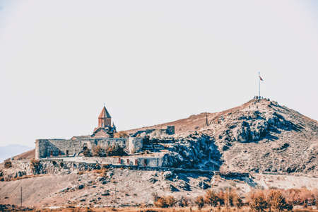 Church at the top of the mountain. Monastery complexの写真素材