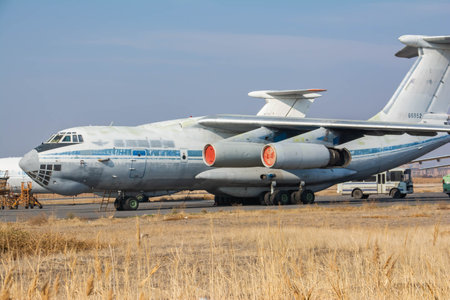 Big airplane. Cargo planes at the airport. Large aircraft for cargoのeditorial素材