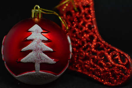 New Year's toys for the Christmas tree treeの写真素材