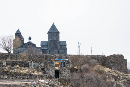 Christian church. The old church is built of Basalt. Armenian Church Tegherの写真素材
