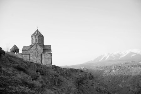Church in Armenia. Church with beautiful architecture, Hovhanavank monastery