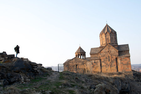 Church in Armenia. Church with beautiful architecture, Hovhanavank monastery