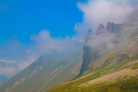 Mountain landscape with clouds and blue sky. Armeniaの写真素材