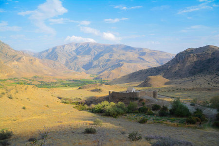 Old fortress ruins. Castle Tapi in Armenia. Small templeの写真素材