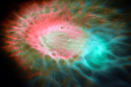 Fractal image of a colorful nebula. Abstract background.の写真素材
