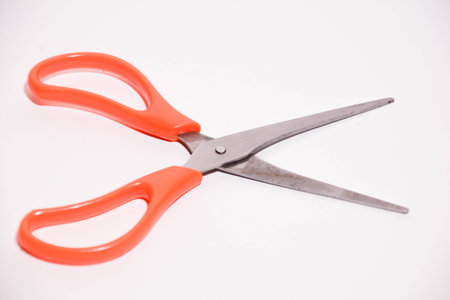 Scissors isolated on white background. Clipping path included in file.の写真素材