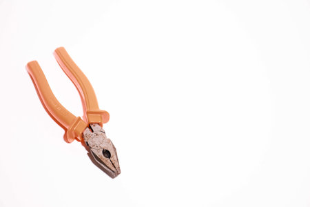 Pliers isolated on a white background with copy space for your textの写真素材