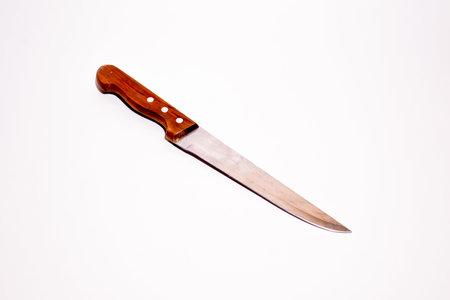 Kitchen knife isolated on a white background with a clipping path.の写真素材