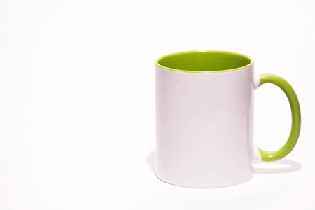 Coffee mug isolated on white background, clipping path included.の写真素材