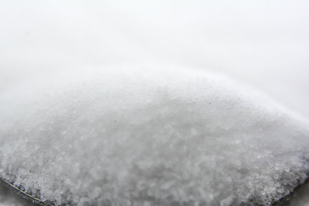 sugar on a spoon macro close up background high quality big size printの写真素材