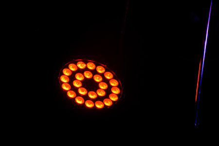 LED light in the dark, close-up of a lamp.