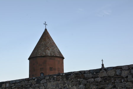 Monastery in the middle of the mountains. Church in the middle of the fortress. Armenian...