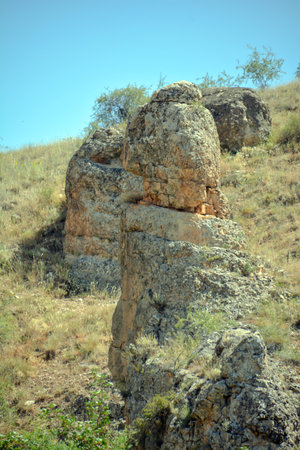Ruins of the ancient city of Chersonesos, Sevastopol, Crimeaの写真素材