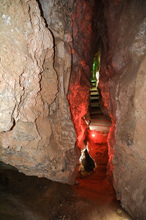 Inside the cave of Caves in Phuket, Thailand.の写真素材