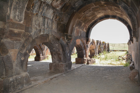 Ruins of the medieval in Armeniaの写真素材