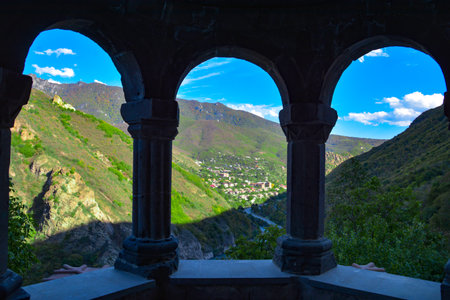 Old church in the ancient city of Alaverdi, Armenia. Kobayr monastery and Alavediの写真素材