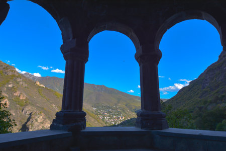 Old church in the ancient city of Alaverdy, Armenia. Kobayr monastery and city f Alaverdi
