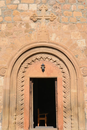 Monastery in the mountains. Church in nature. Armenian Apostolic Church. Christianity in Armenia....