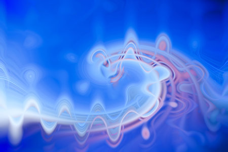 abstract blue background with some smooth lines in it and some curves