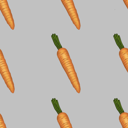 Carrot Big on Gray Background Seamless Patternの写真素材