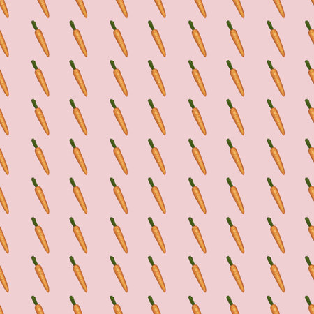 Carrot Pattern on Pink Background