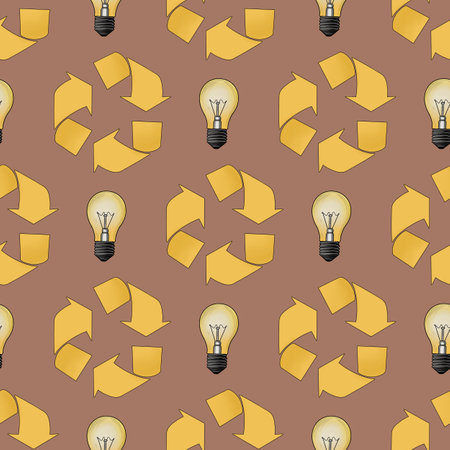 Eco Brightness Small Seamless Pattern on Mocha Mousse Backgroundの写真素材
