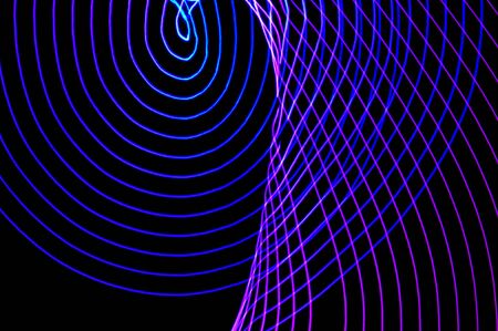 Light painting. Abstract, futuristic, colorful long exposure, black background-22.