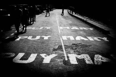 Painted road for cycling Tour de France Puy Mary.