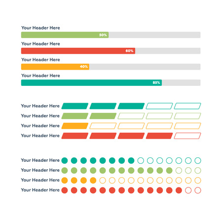 Infographic elements. Progress barのイラスト素材