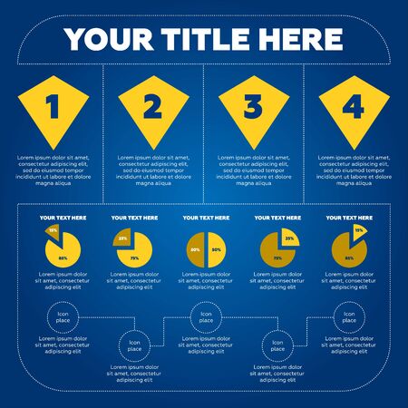 Infographics elements - pie chart, 4 stepsの写真素材