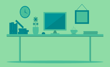 Workplace for graphic designer and photographerのイラスト素材