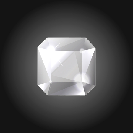 Silver gem - vector illustrationのイラスト素材