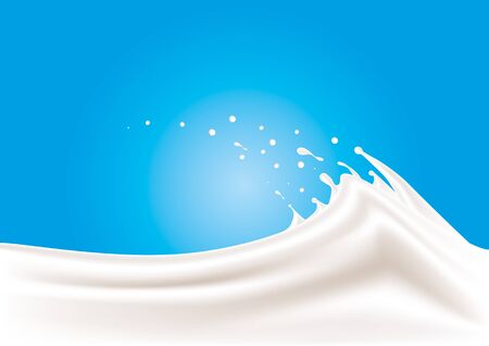 A splash of milk. Vector illustration.のイラスト素材