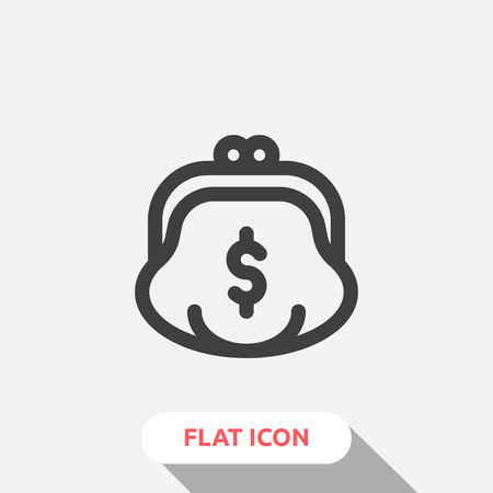 Wallet Line Icon isolated on plain backgroundのイラスト素材