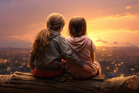 Celebrating International Day of Friendship with AI-created, captivating art. Join the digital worldの写真素材