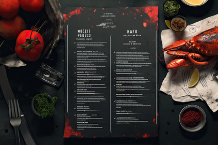 Stylish menu mockup design.の写真素材