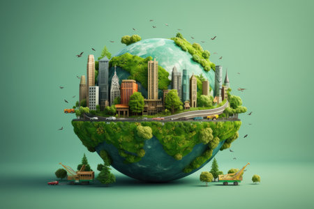 Global icons for Sustainable Development & Responsible Environmental Businessの写真素材