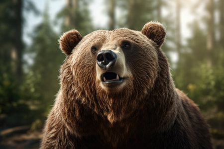 Adorable Bear in the Wildの写真素材