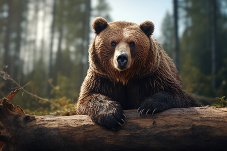 Adorable Bear in the Wildの写真素材