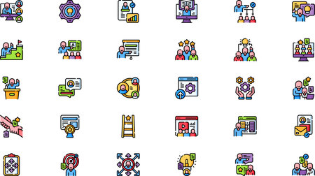 Icons collection is a vector illustration with editable stroke.のイラスト素材
