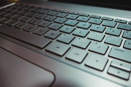 photo laptop computer keyboard with the surface of the mouse, grayの写真素材